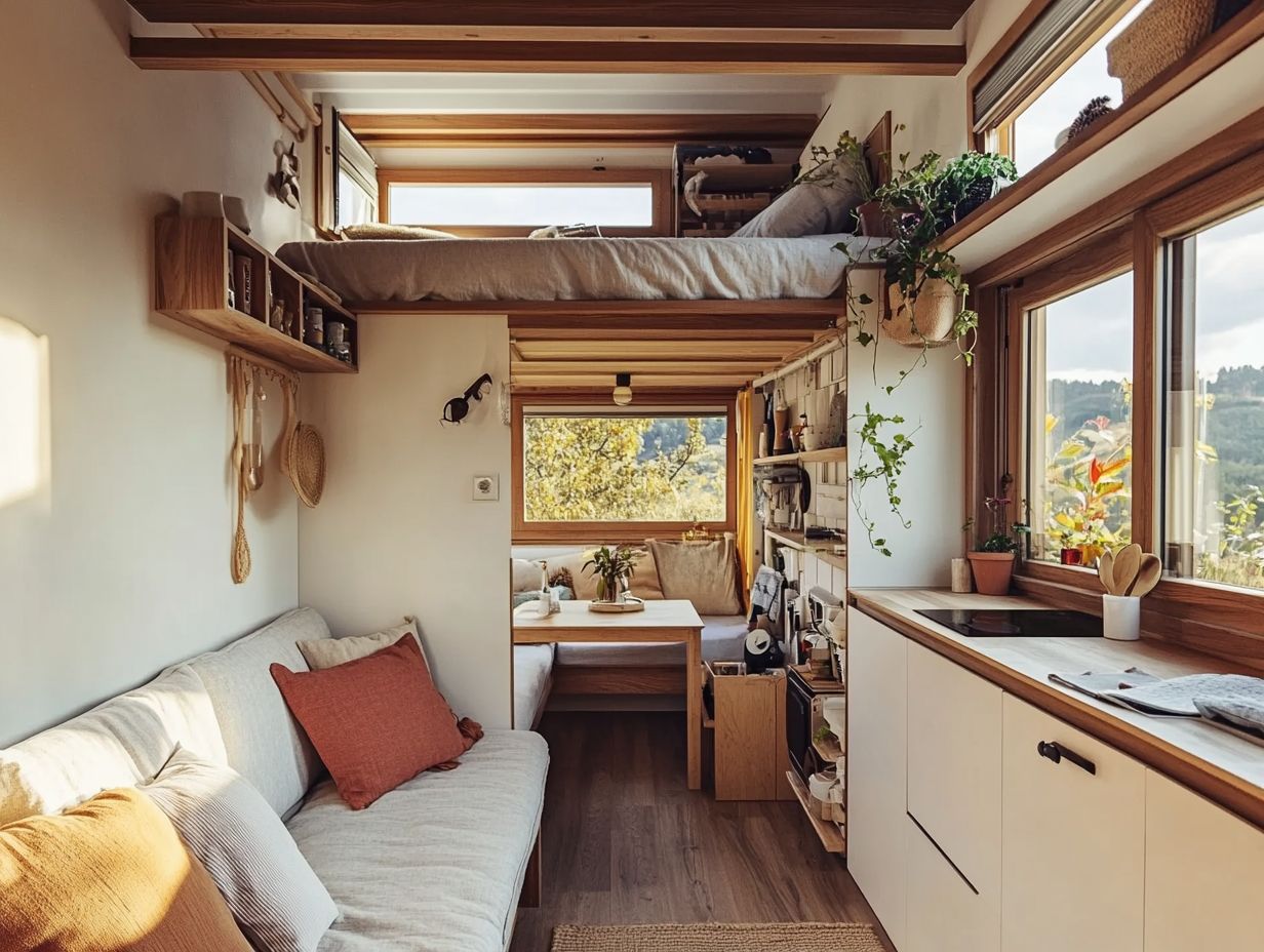 Image showcasing the top 10 must-have items for living in a tiny house.