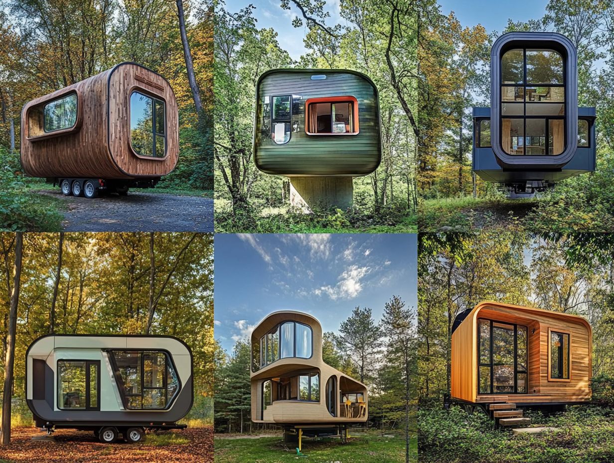 A beautifully designed tiny home on wheels showcasing mobility and compact living.