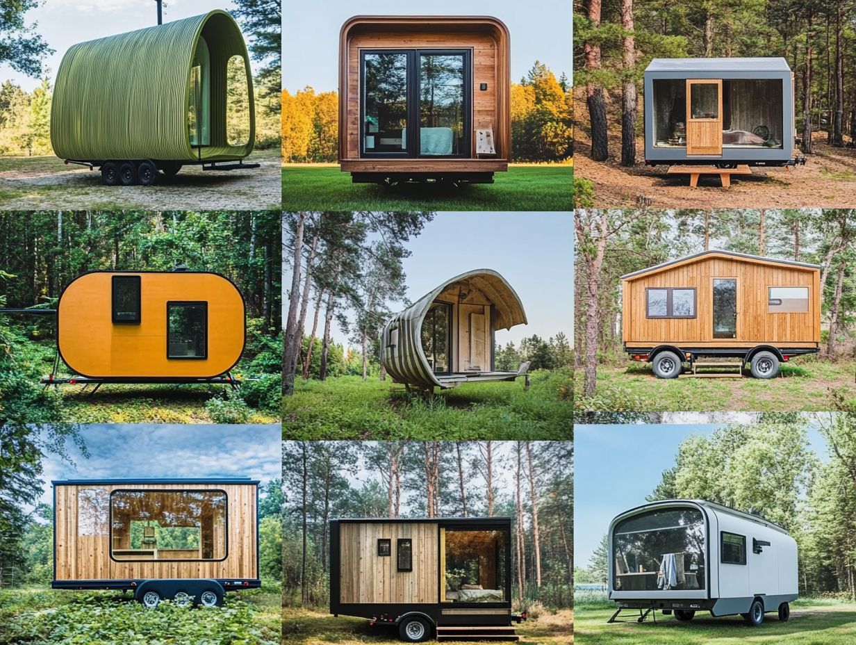 A variety of innovative tiny home designs from 2024