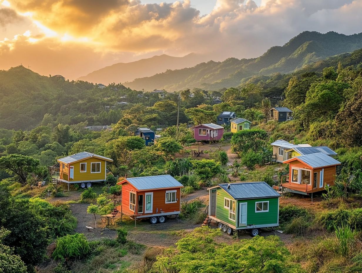 Stunning views from a tiny house community