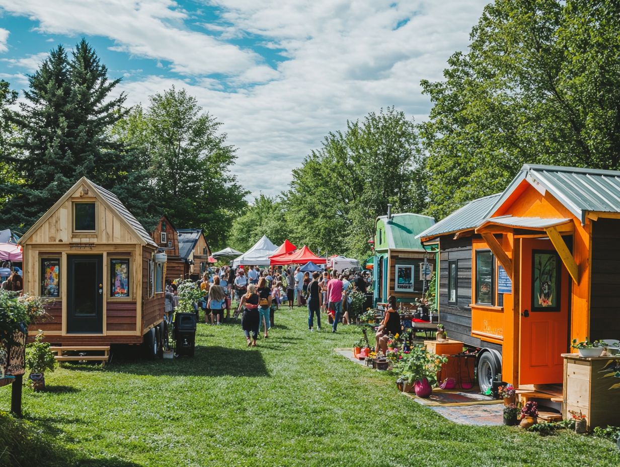 Attendees exploring at the Tiny House Festival New England