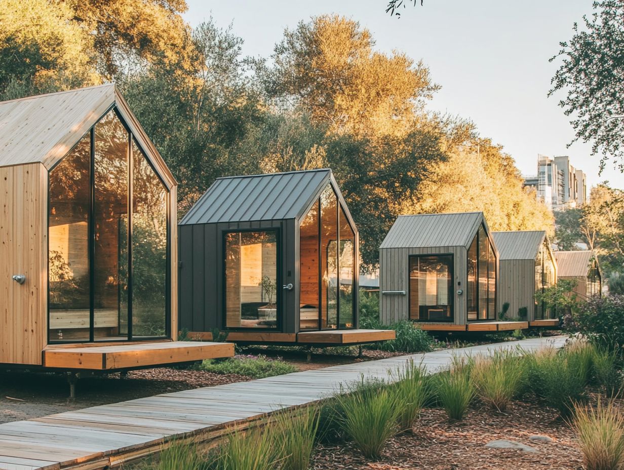 Key features of a tiny house showing energy-efficient design and smart utilization of space