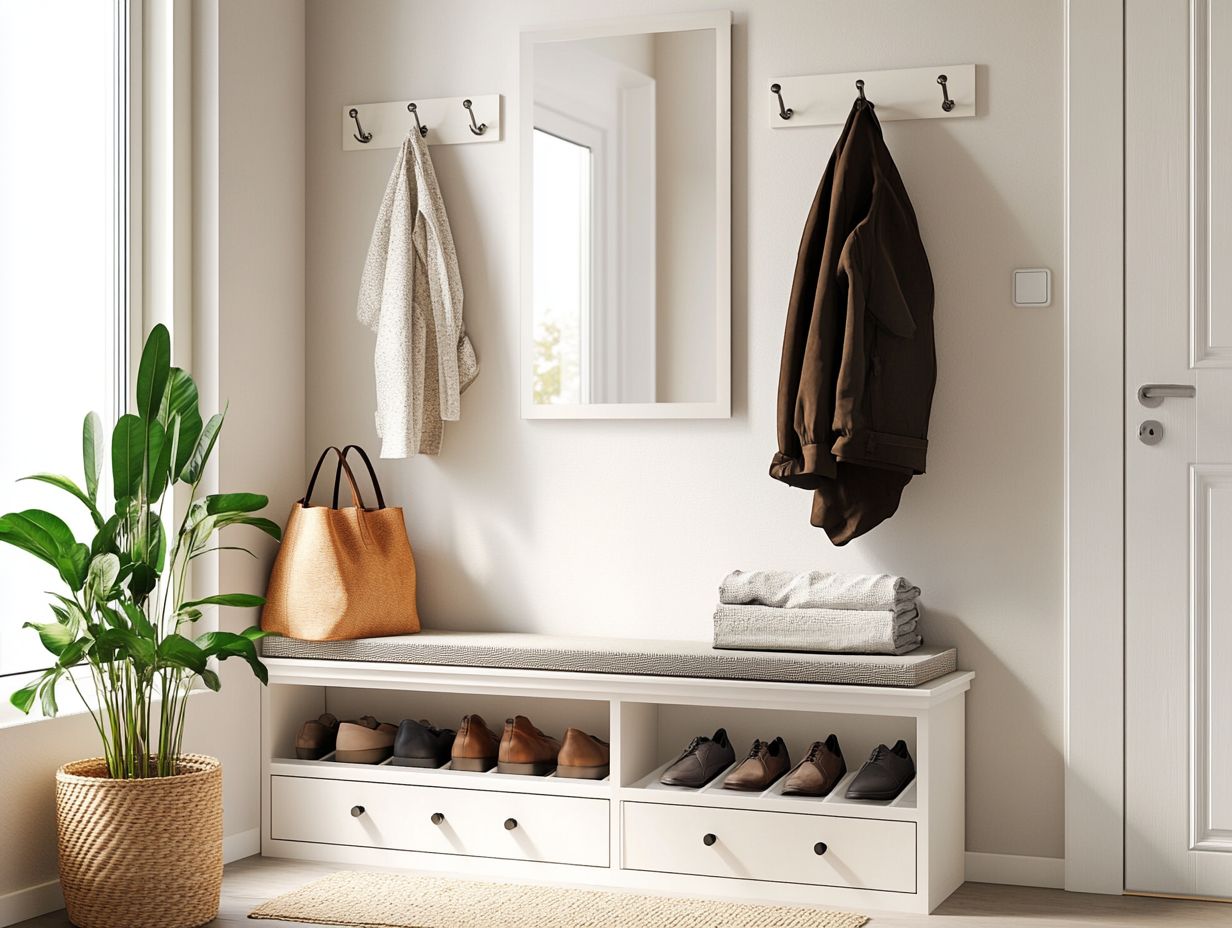 Creative storage solutions for tiny house entryways