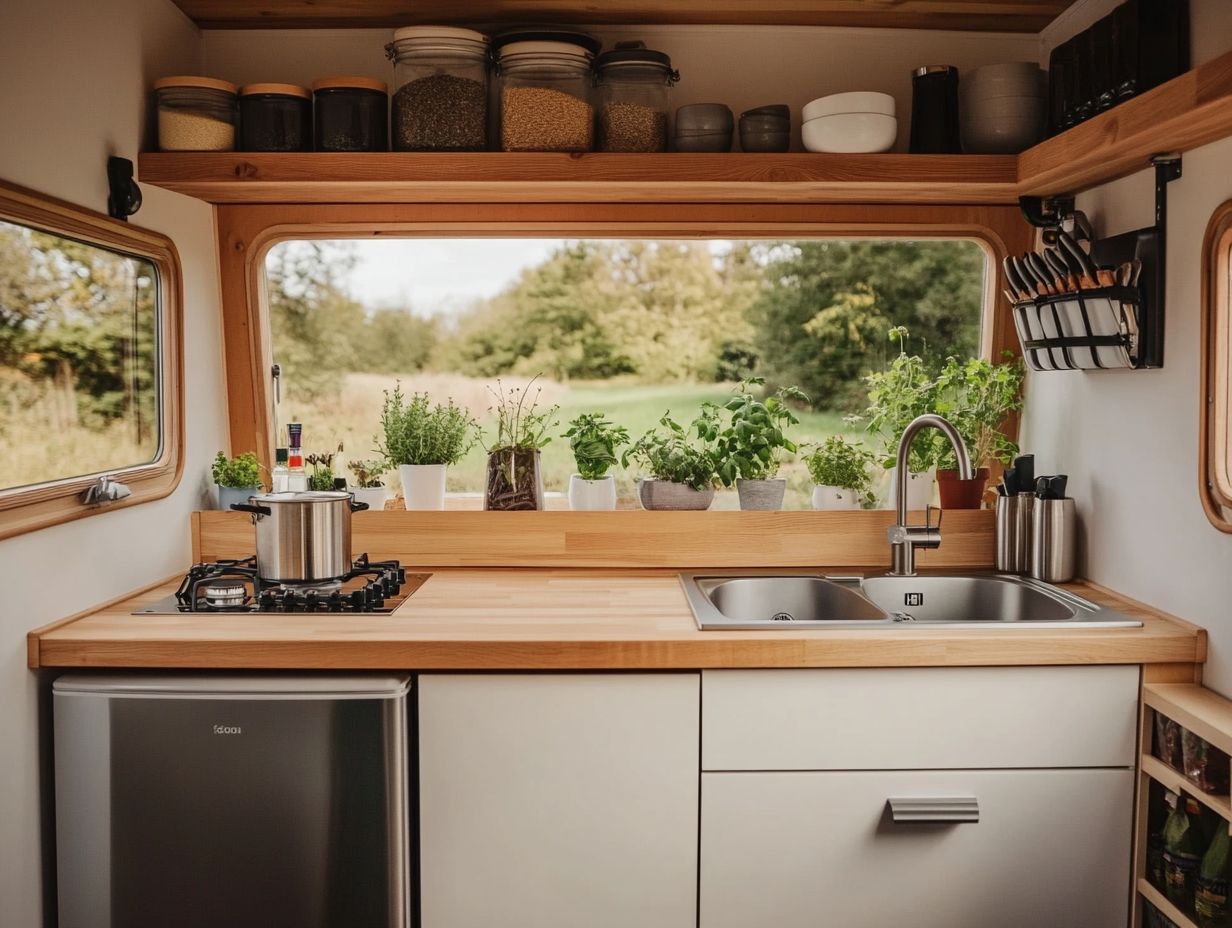 Stylish high-quality appliances in a Tiny House kitchen