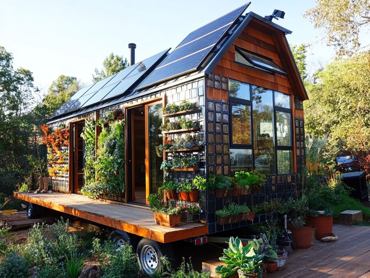 A visual guide to frequently asked questions about sustainable tiny house design.