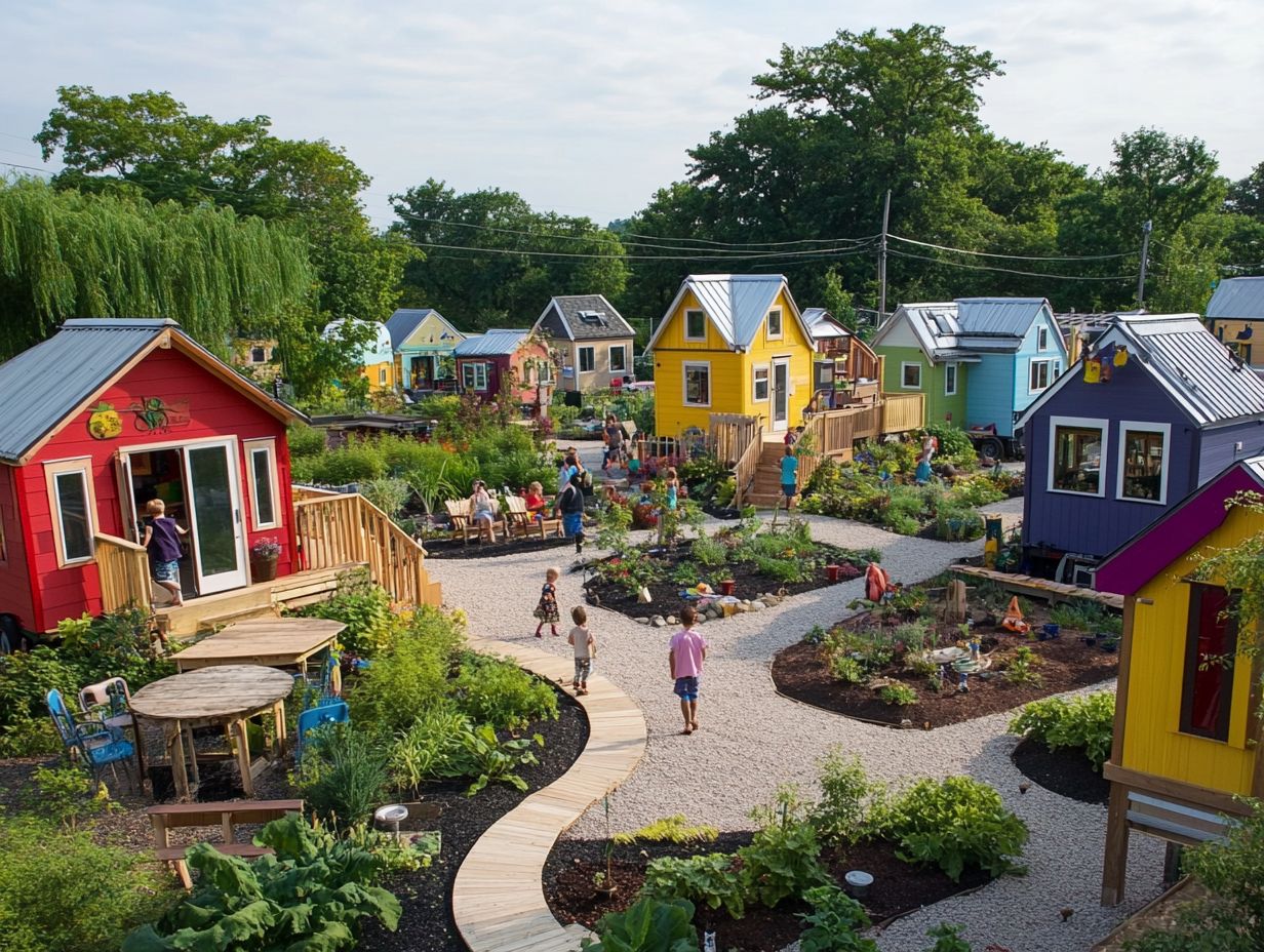 Families enjoying a vibrant community in Tiny House Communities