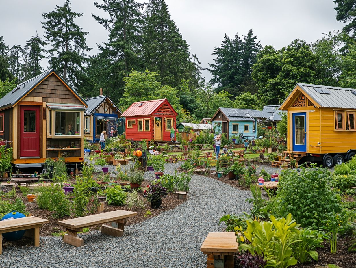 Image depicting frequently asked questions about tiny house communities