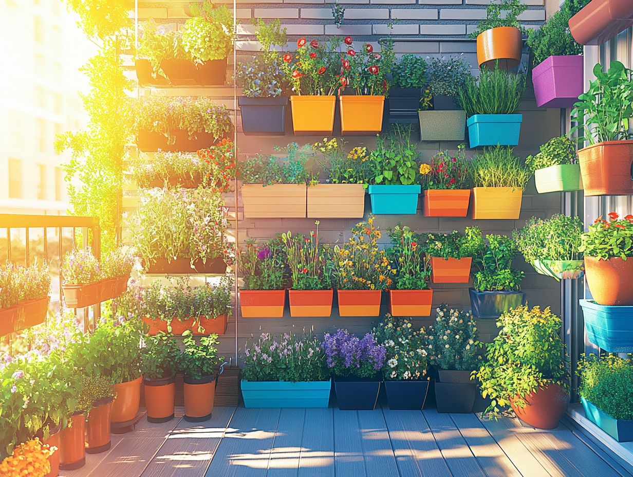 Beautiful rooftop garden full of plants and flowers