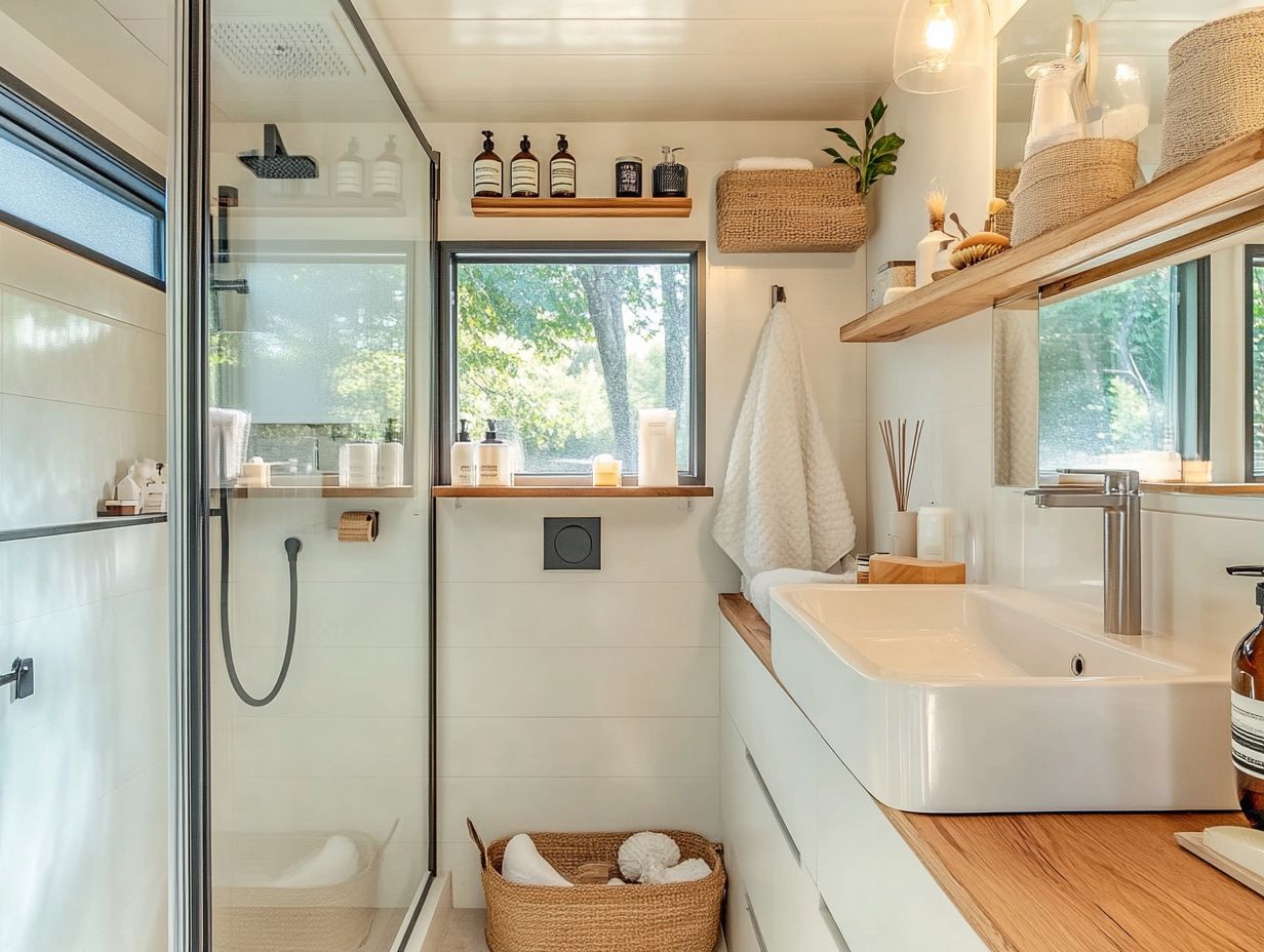 How Can Space Be Maximized in a Tiny House Bathroom with Unique Bathroom Features?