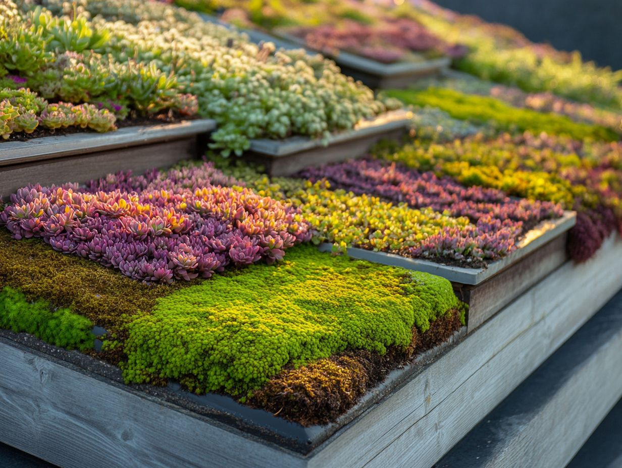 Succulents on a green roof