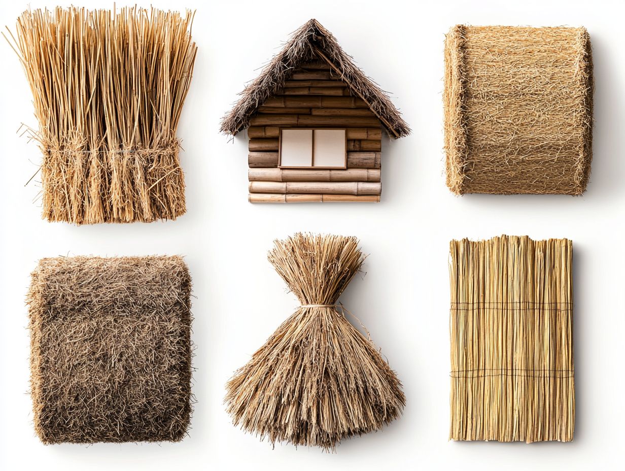 Illustration showcasing the top 5 natural materials for tiny house construction.