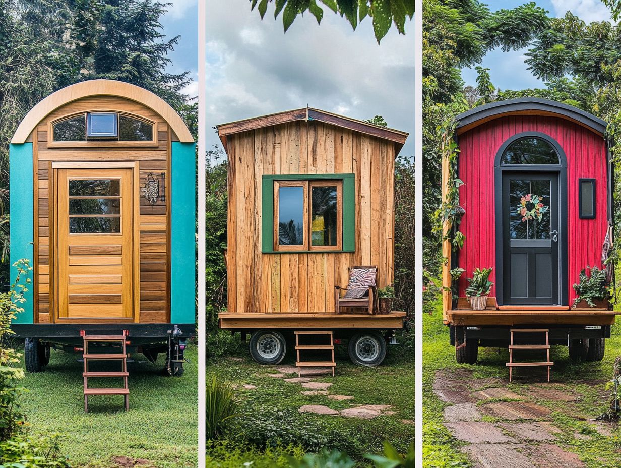 Stylish tiny house with a modern exterior design