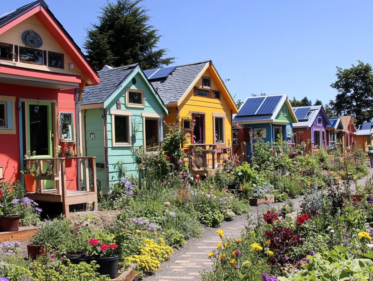 A picturesque view of one of the top five tiny house communities dedicated to sustainability