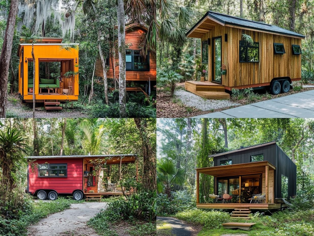 A tiny house community showcasing unique living arrangements