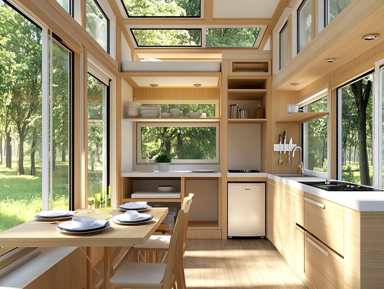 Image illustrating key takeaways for maximizing tiny house functionality