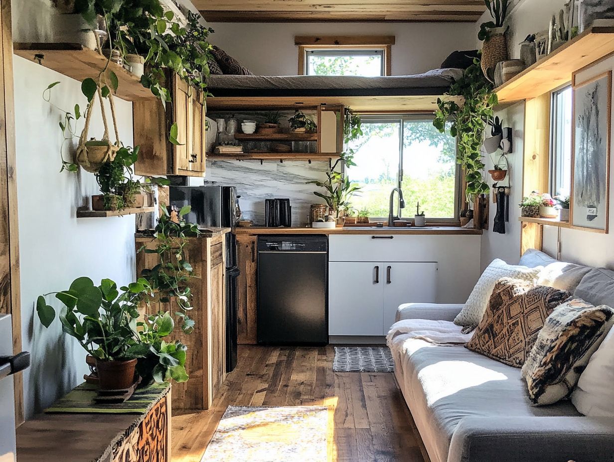 Image showcasing sustainable materials for tiny house renovations.