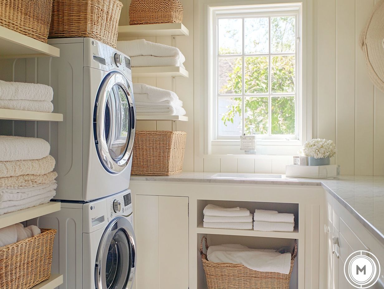 A visual guide to key takeaways for maximizing small laundry rooms