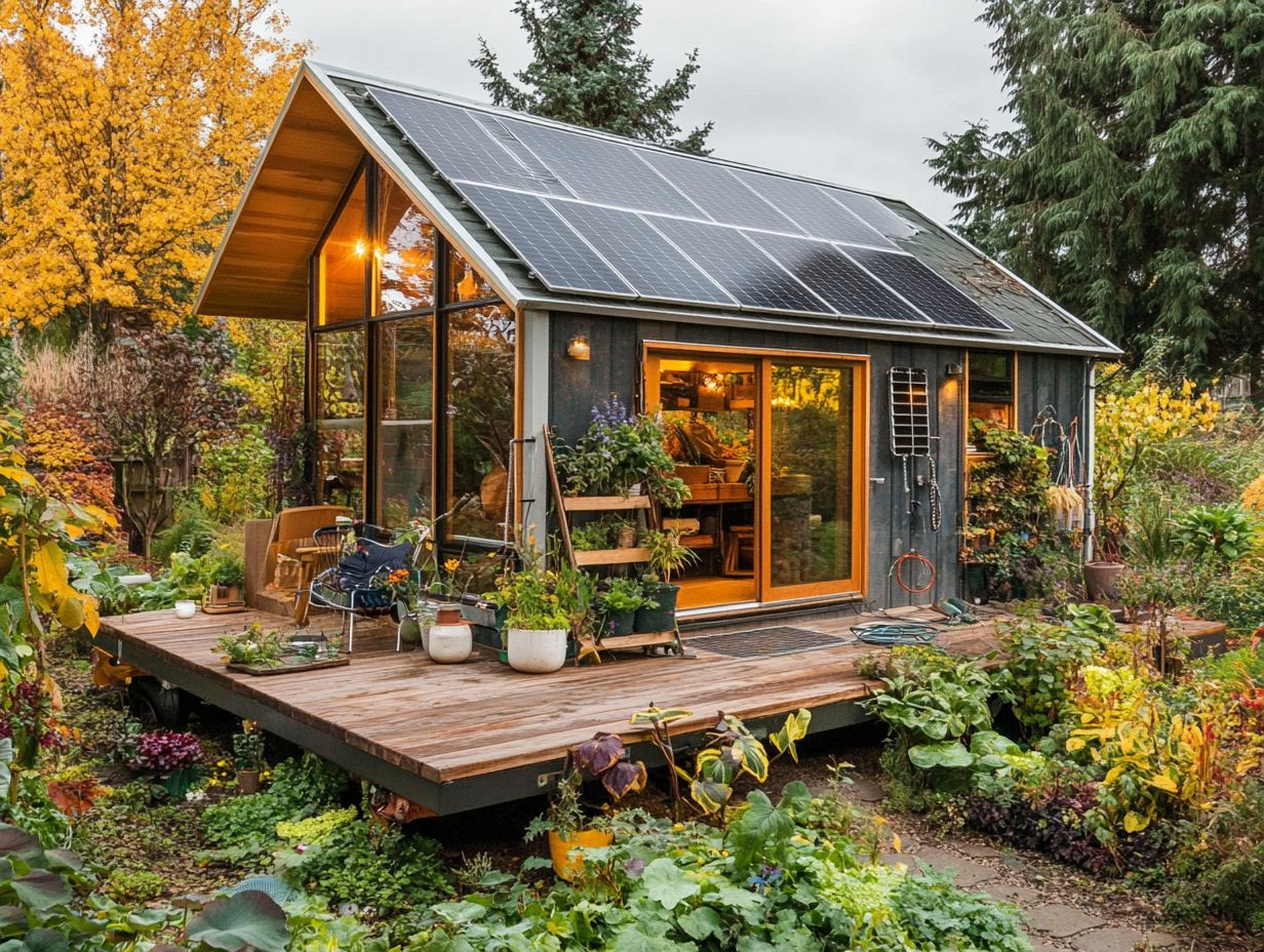 Visual representation of key takeaways on making a tiny house eco-friendly.