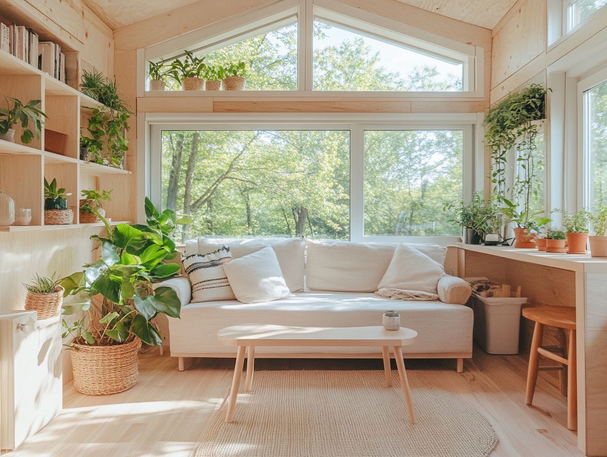 Example of open shelving in a tiny home