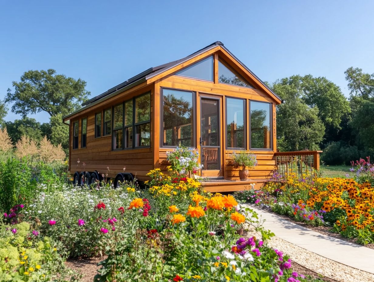 A cozy tiny house living space