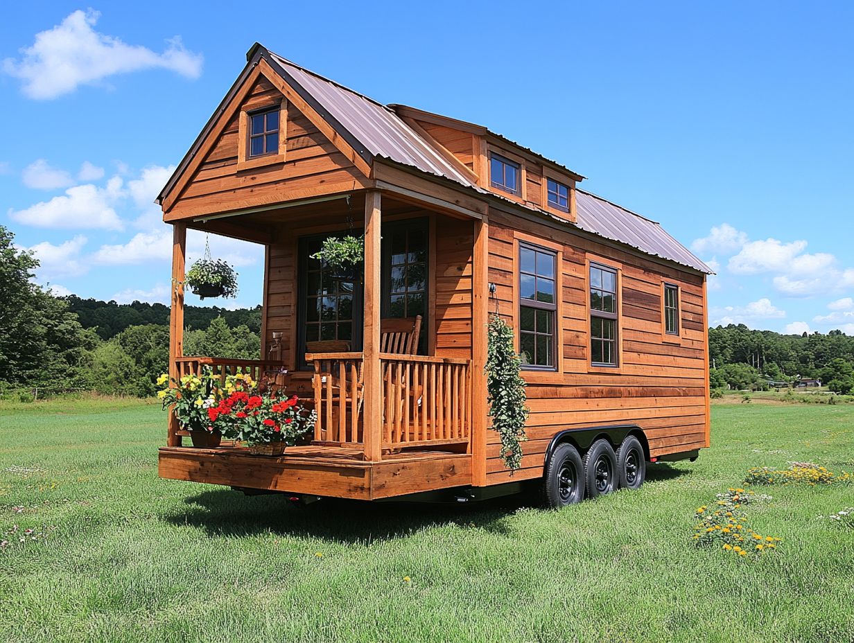 An informative graphic about frequently asked questions regarding tiny houses.