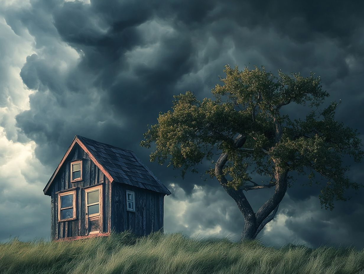 An infographic illustrating the safety of tiny houses in storms