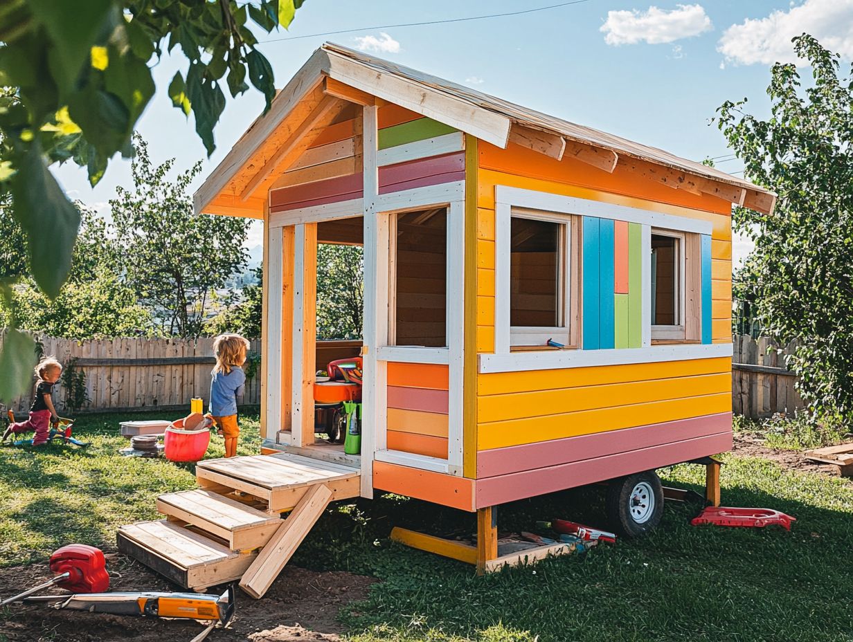 Tiny house playhouse customization ideas