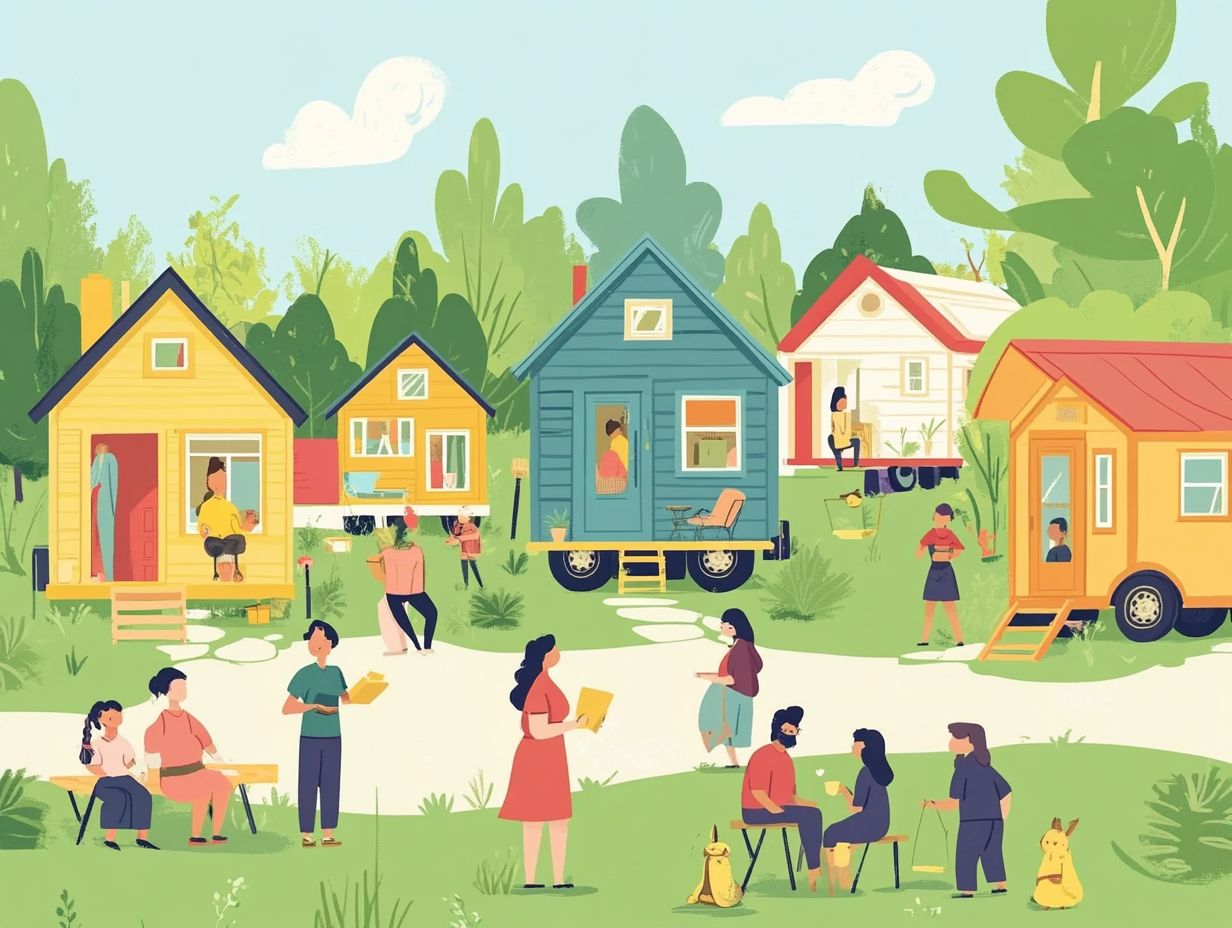 How can I connect with others in a tiny house community?