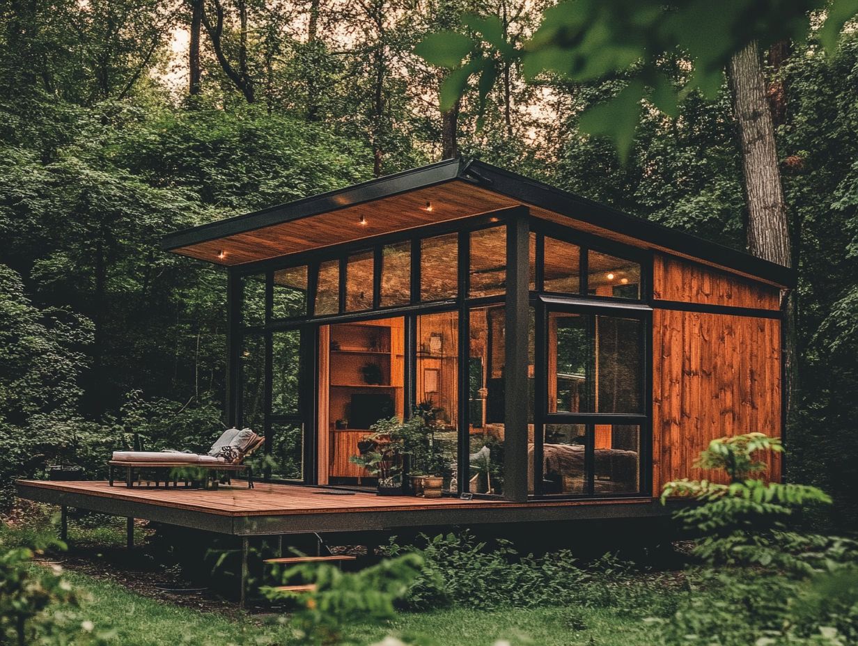 Infographic summarizing the key benefits of tiny homes.