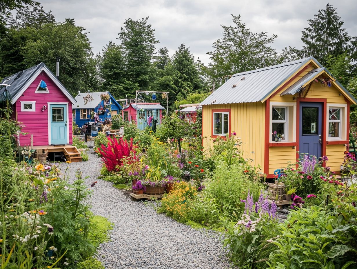 Visual layout of a Tiny House Community