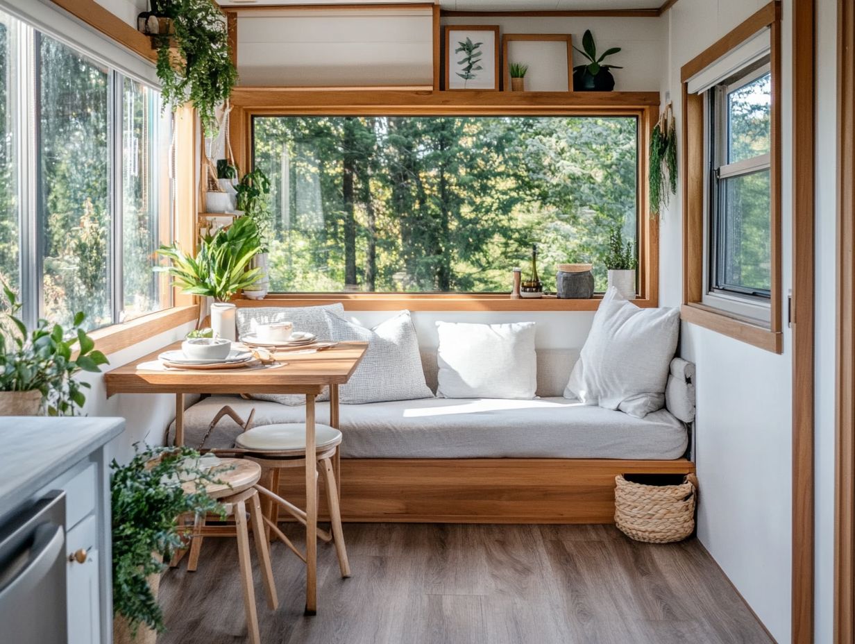 Examples of flexible spaces in tiny homes