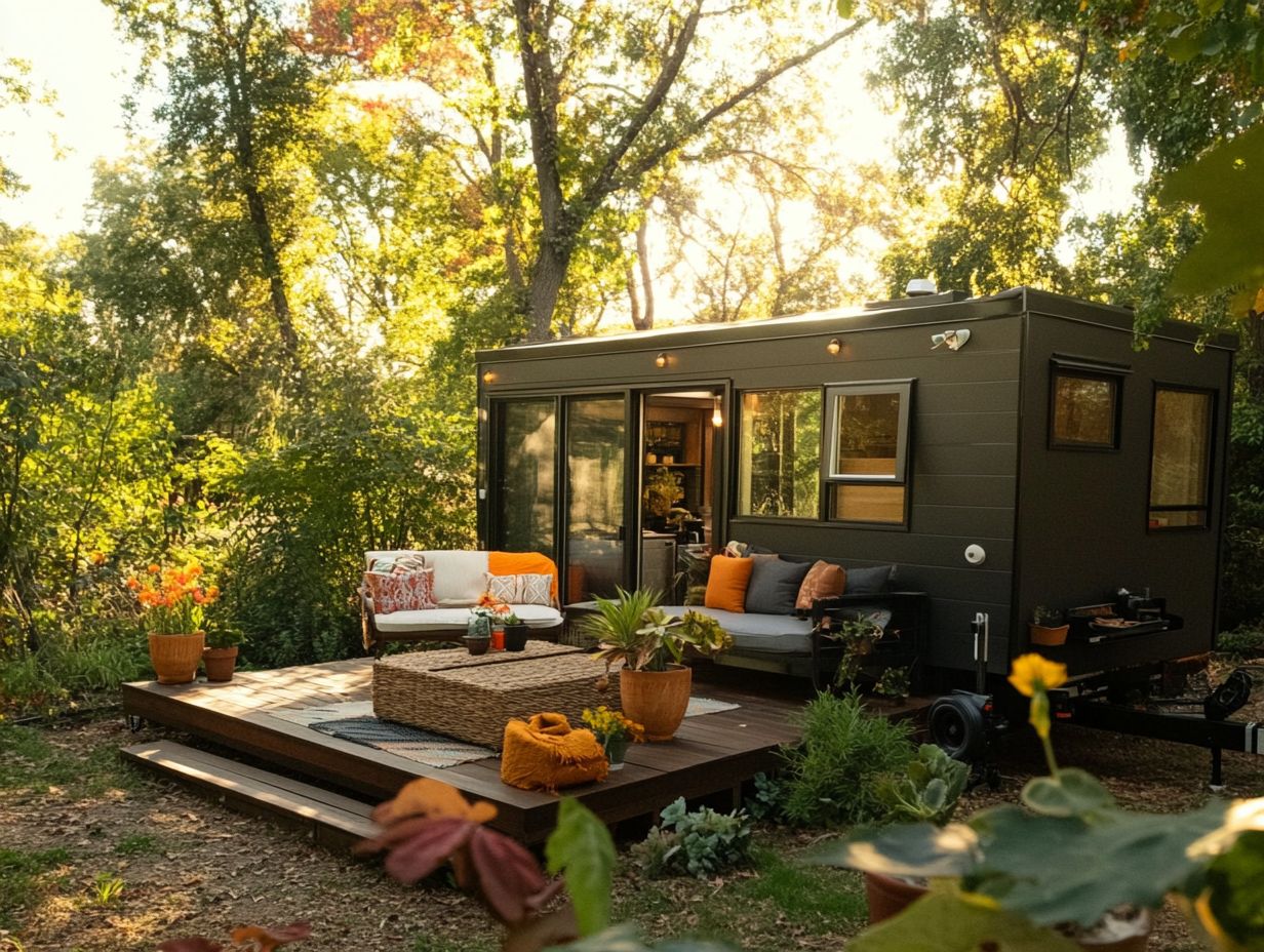 Example of a well-maintained outdoor living area in a tiny home