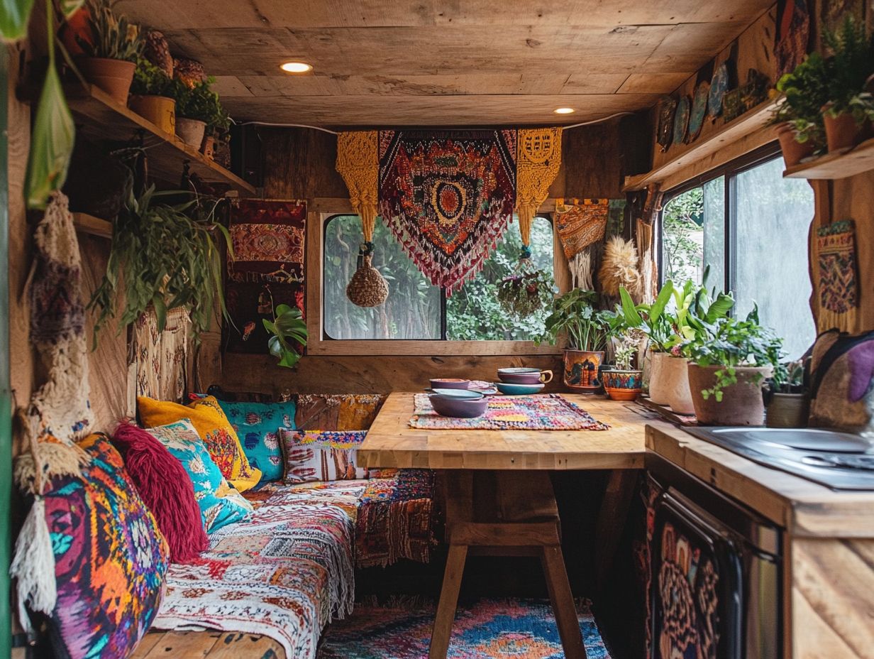 Image depicting various frequently asked questions about tiny house decor
