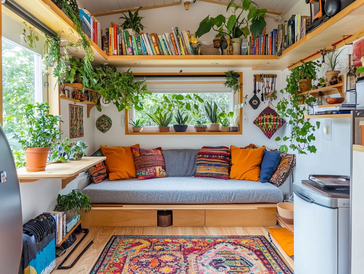 Colorful decor ideas for tiny homes without clutter