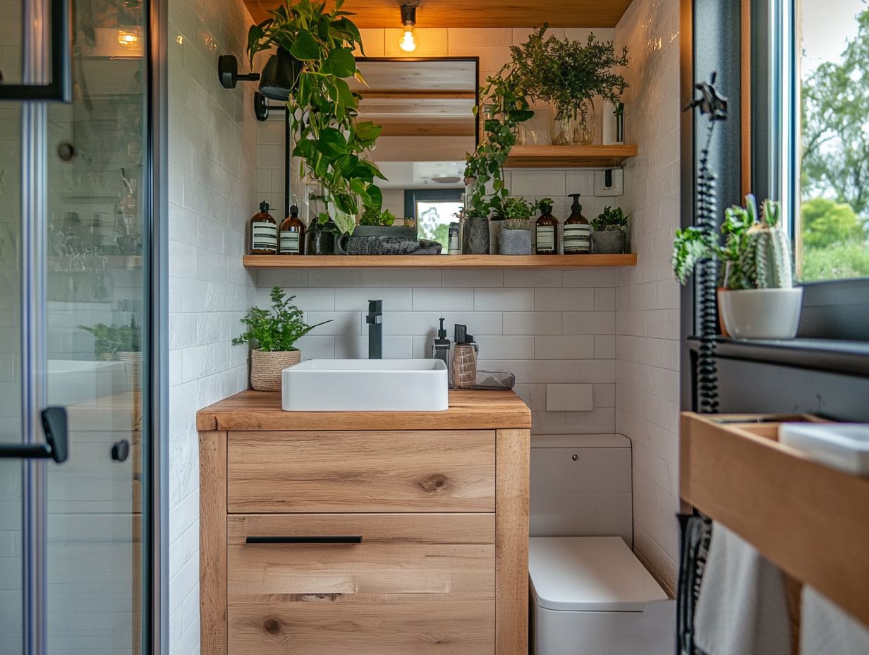 Example of Space-Saving Fixtures in a Tiny Bathroom