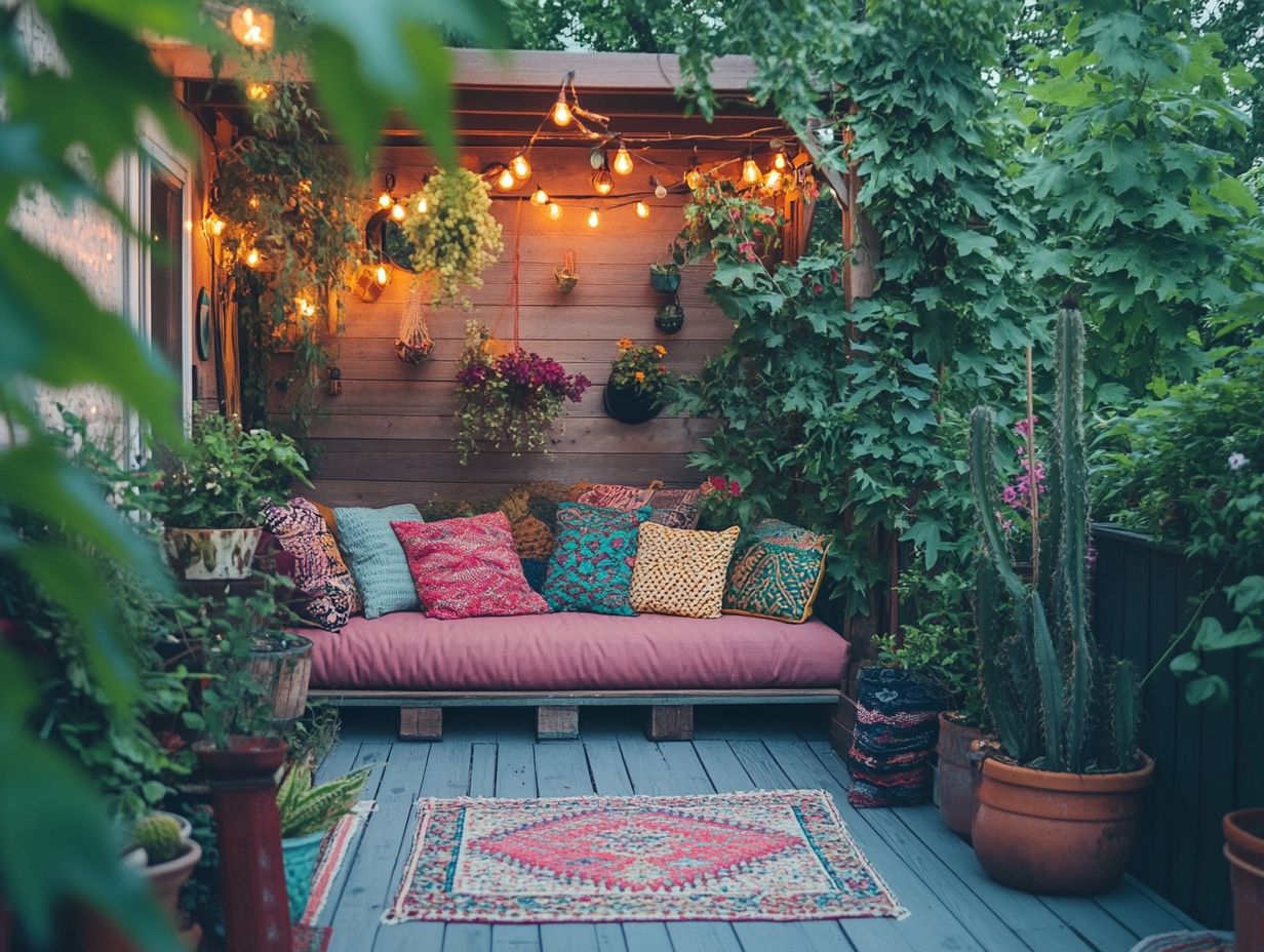 A beautiful mini outdoor oasis featuring a tranquil water fountain