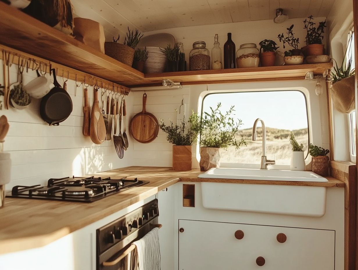 Image of a well-organized under-sink space in a compact kitchen.