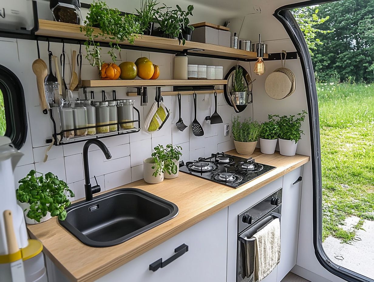 Rolling cart providing extra storage and counter space in a kitchen