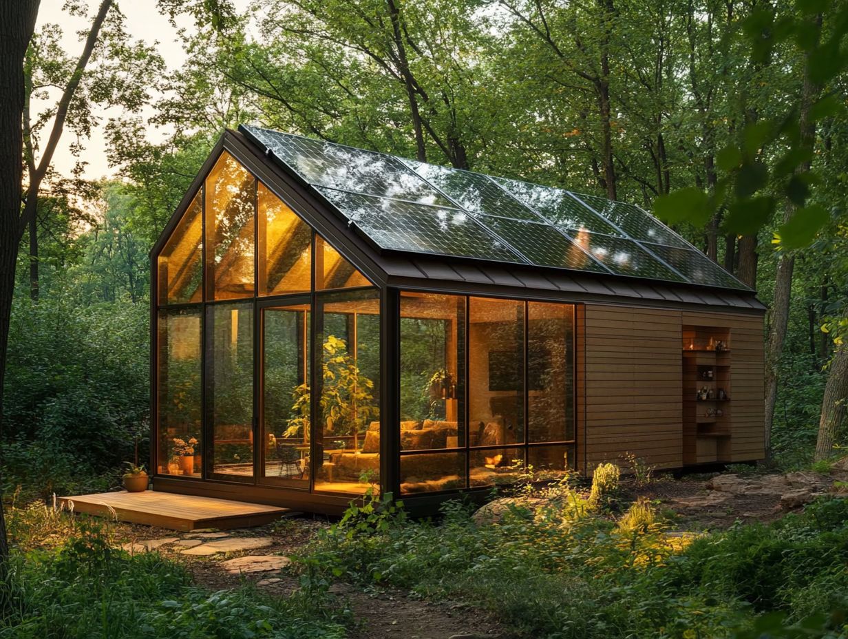 Image showcasing the benefits of using alternative building materials for tiny homes