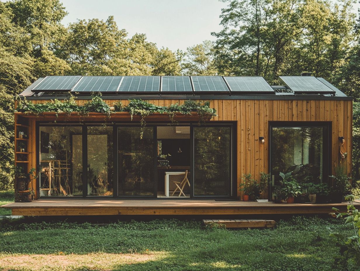 Image of tiny homes showcasing sustainable materials