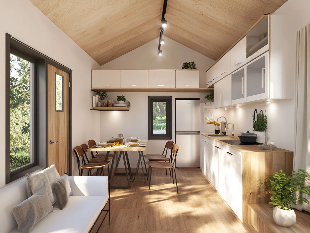 Graphic illustrating common questions about co-living in tiny houses.