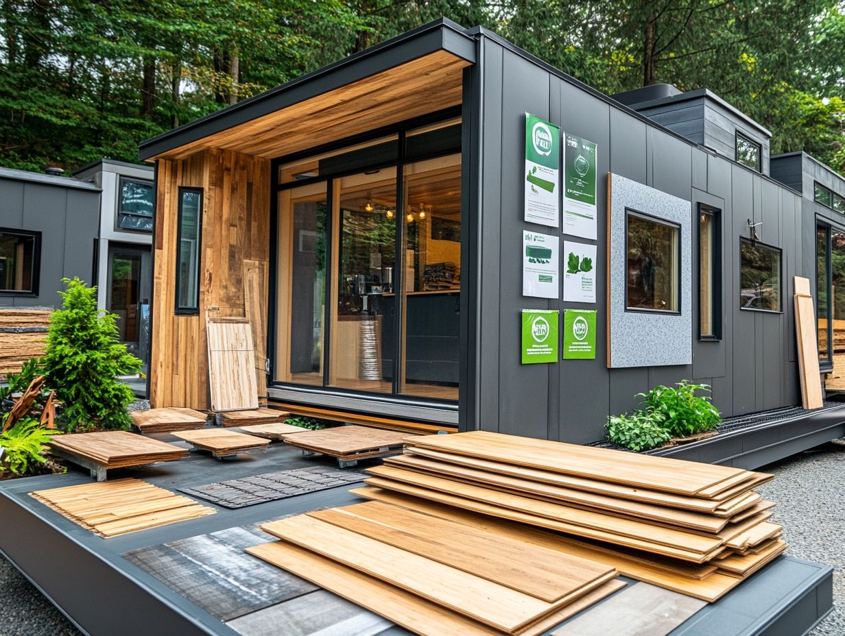 Visual guide to green certifications for sustainable tiny house materials