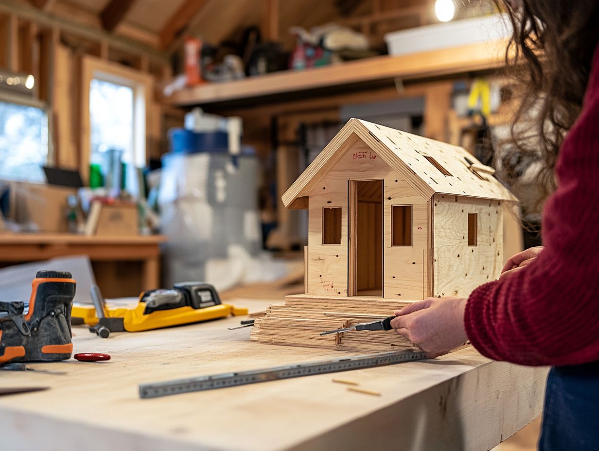 Blueprint and budget planning for a tiny house