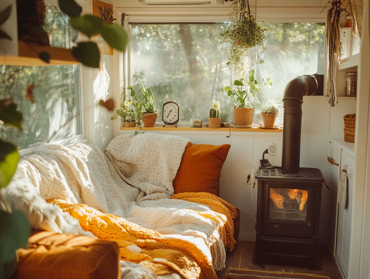 A traditional HVAC system in a tiny house