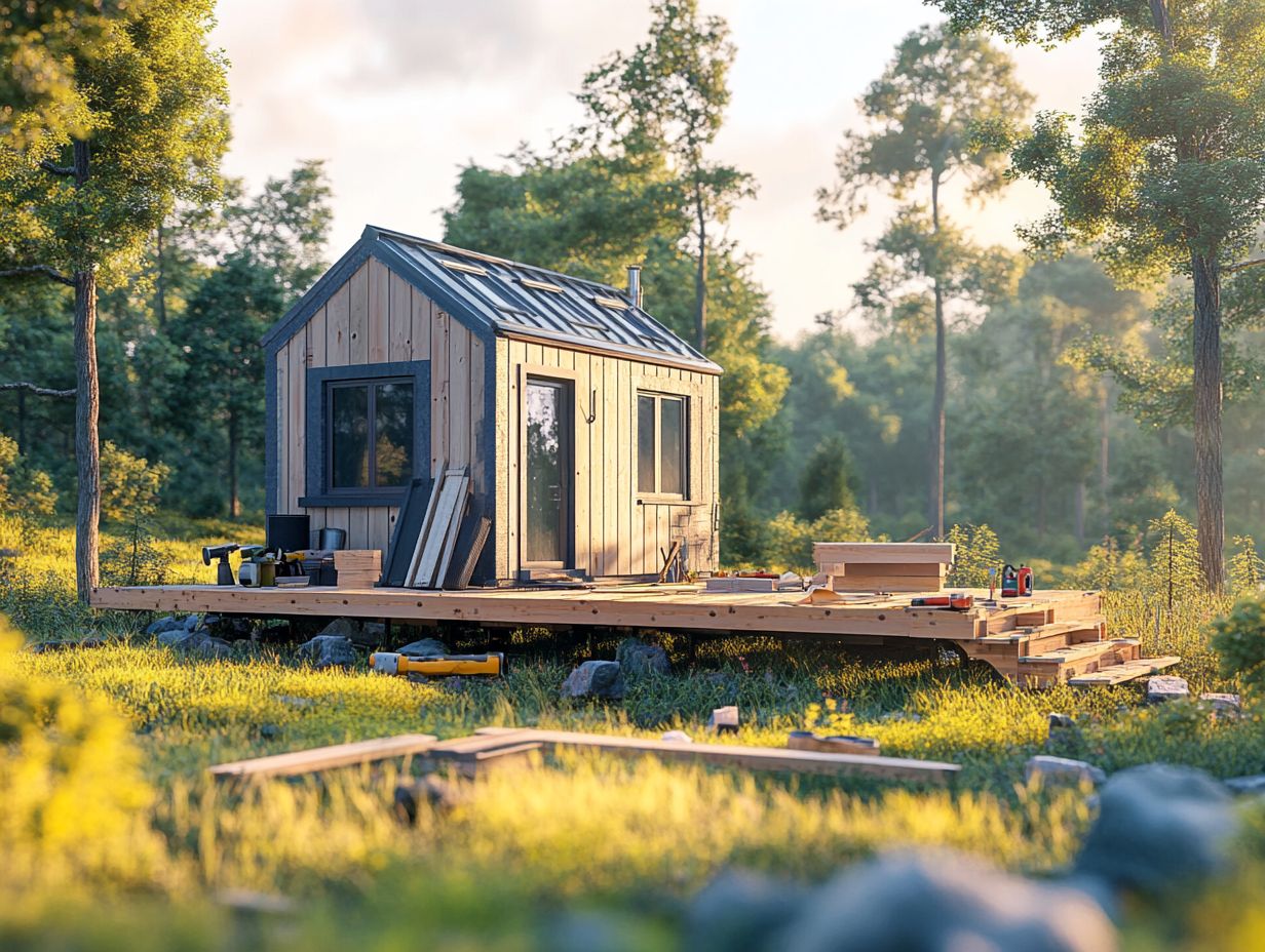 A beautiful tiny house deck showcasing its functionality.