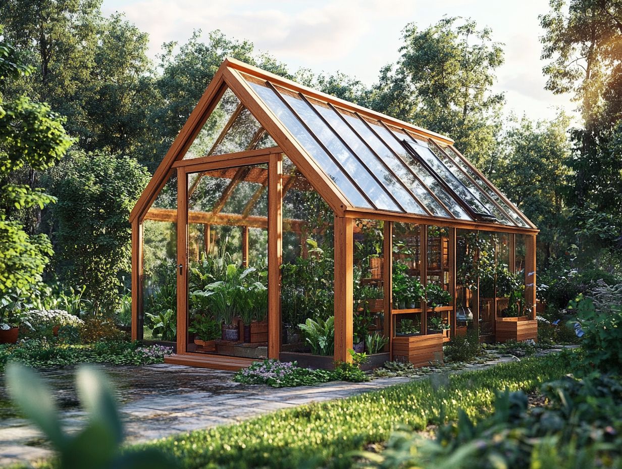 A tiny house greenhouse setup