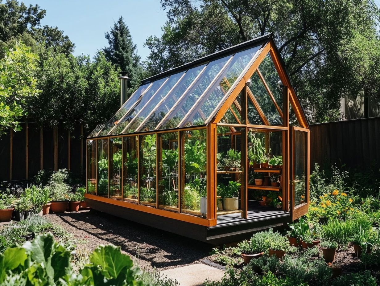 Image depicting the benefits of a tiny house greenhouse.