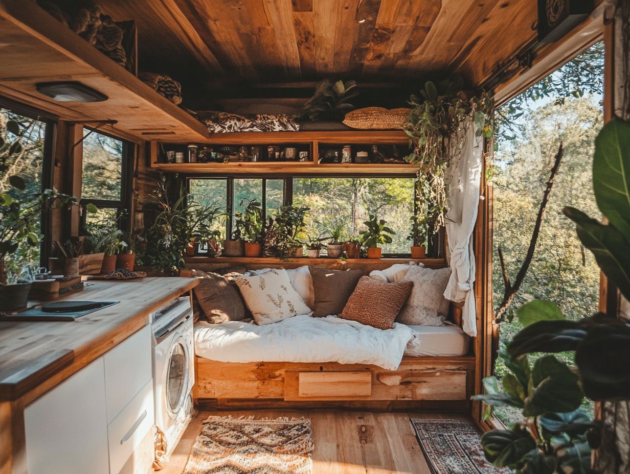 An example of natural and renewable materials used in tiny home construction