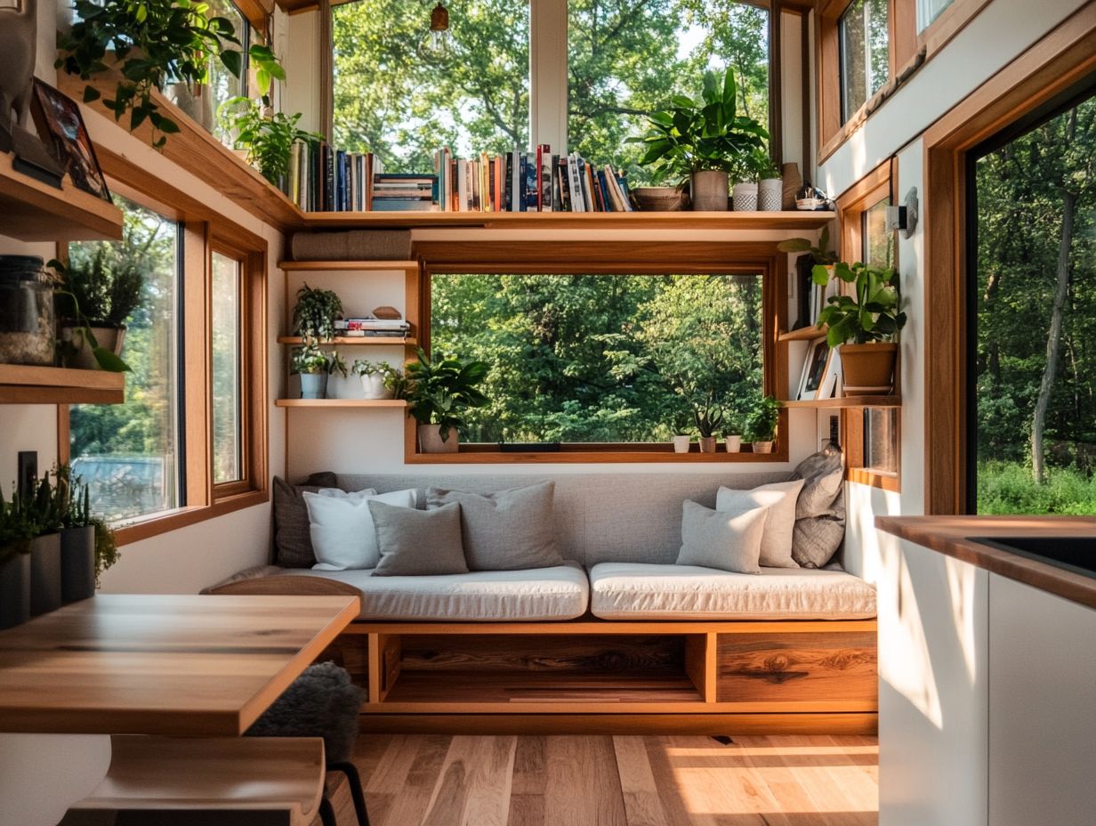 Multi-functional and space-saving furniture options in a tiny home