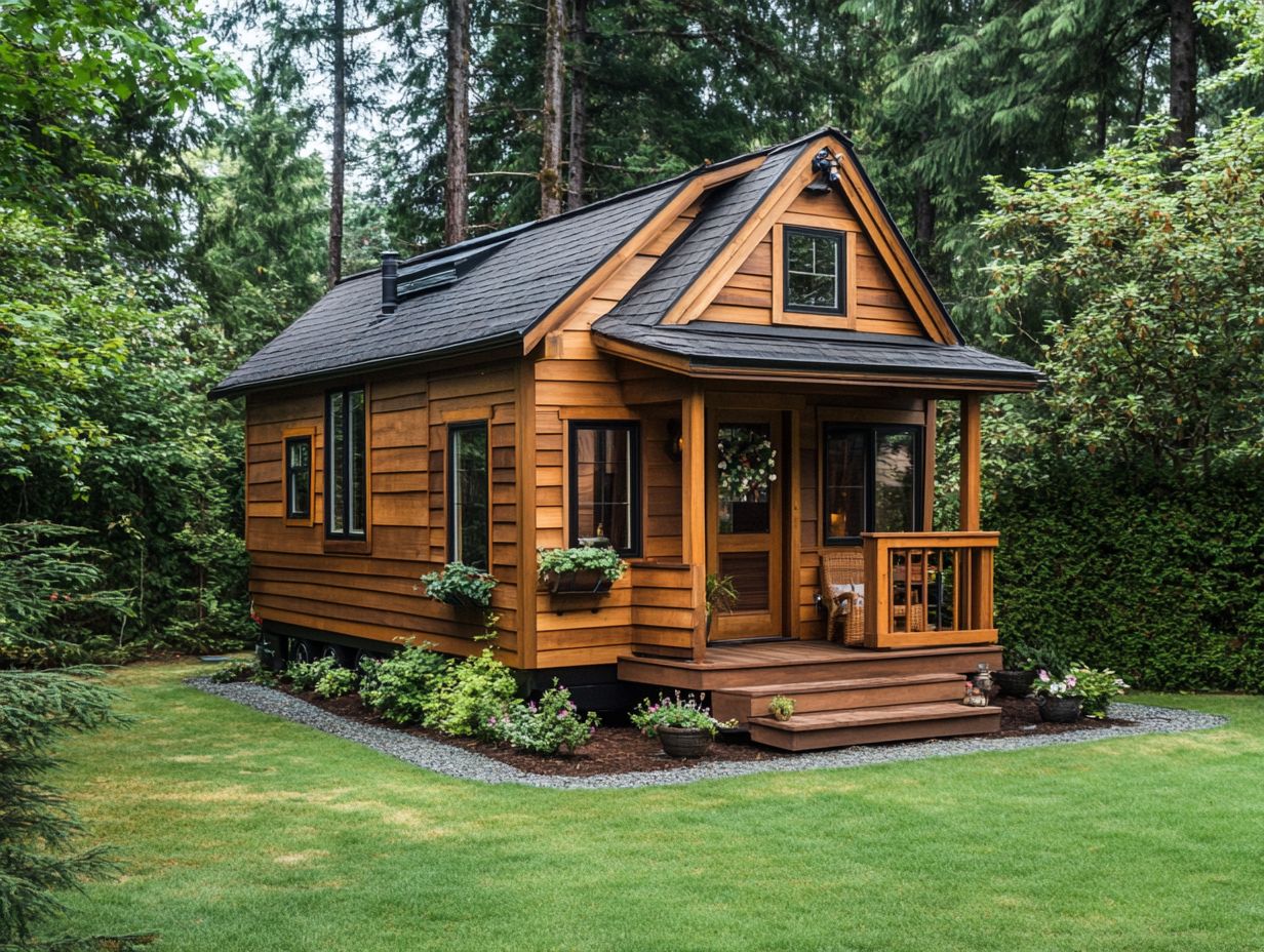 An illustration of frequently asked questions about tiny homes